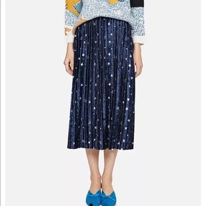 Navy stars velvet skirts